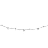 close up of silver beaded chain