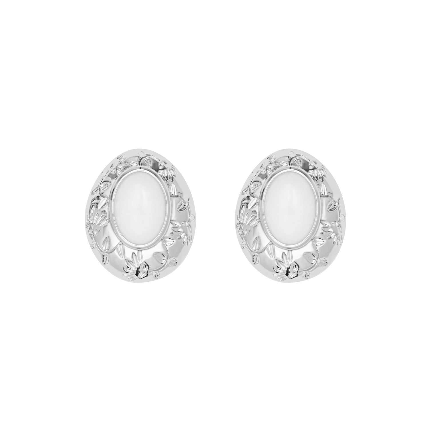 Rani Gem Earring - White Jade