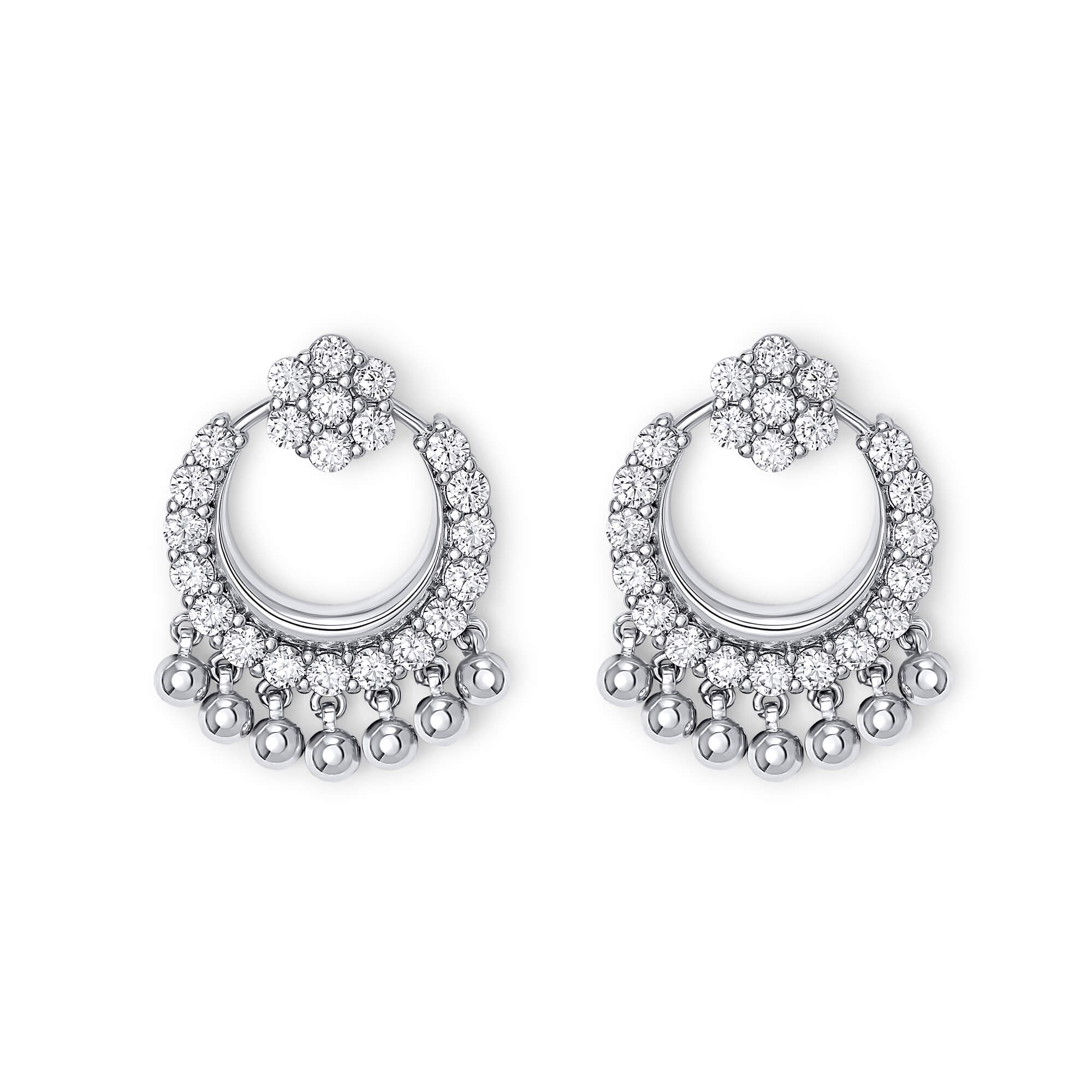 Baby Stone Chandbali Earrings