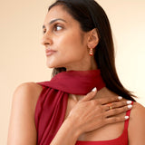 Meena Hoop Earrings - Poppy