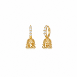 Micro Stone Huggie Jhumkas