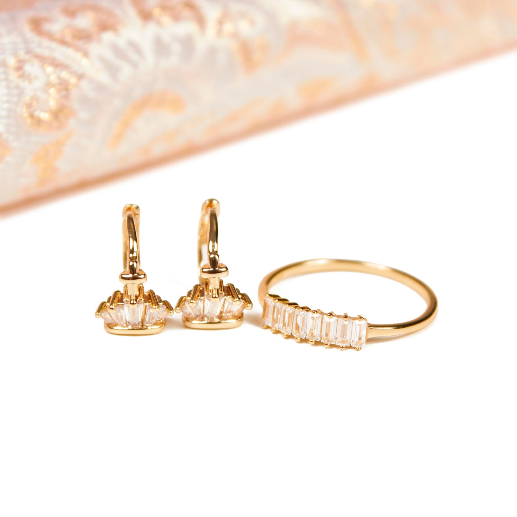 Lotus Set (Earrings & Ring)
